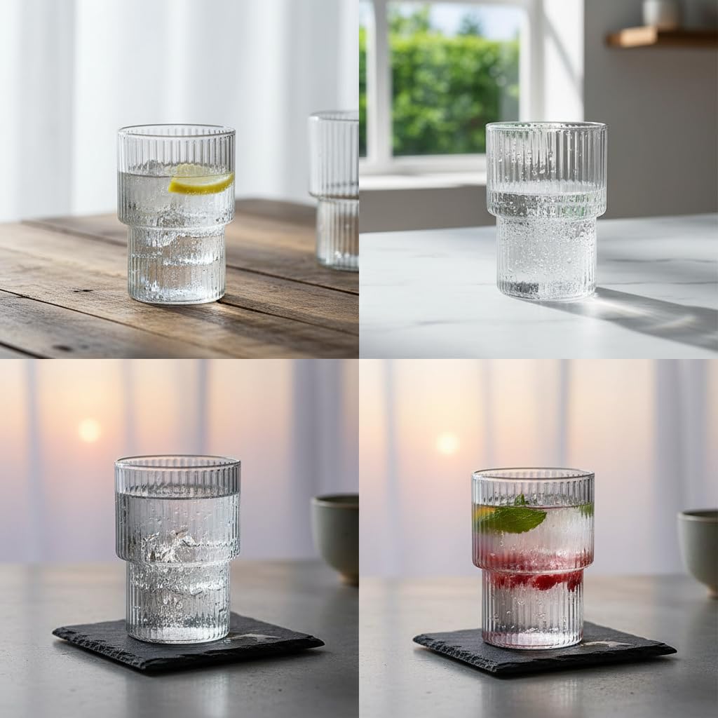 Deconox 1 Adet 280ml Isıya Dayanıklı Borosilikat Origami Stil Bardak | Kahve Ve Sunum Bardağı | Borosilikat Bardak