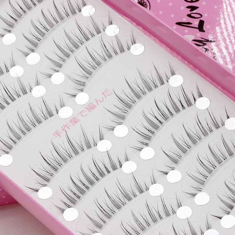 Pestañas postizas de aspecto natural, pestañas postizas para uso diario, banda cruzada transparente, de 0.314 a 0.472 pulgadas, pestañas cruzadas,