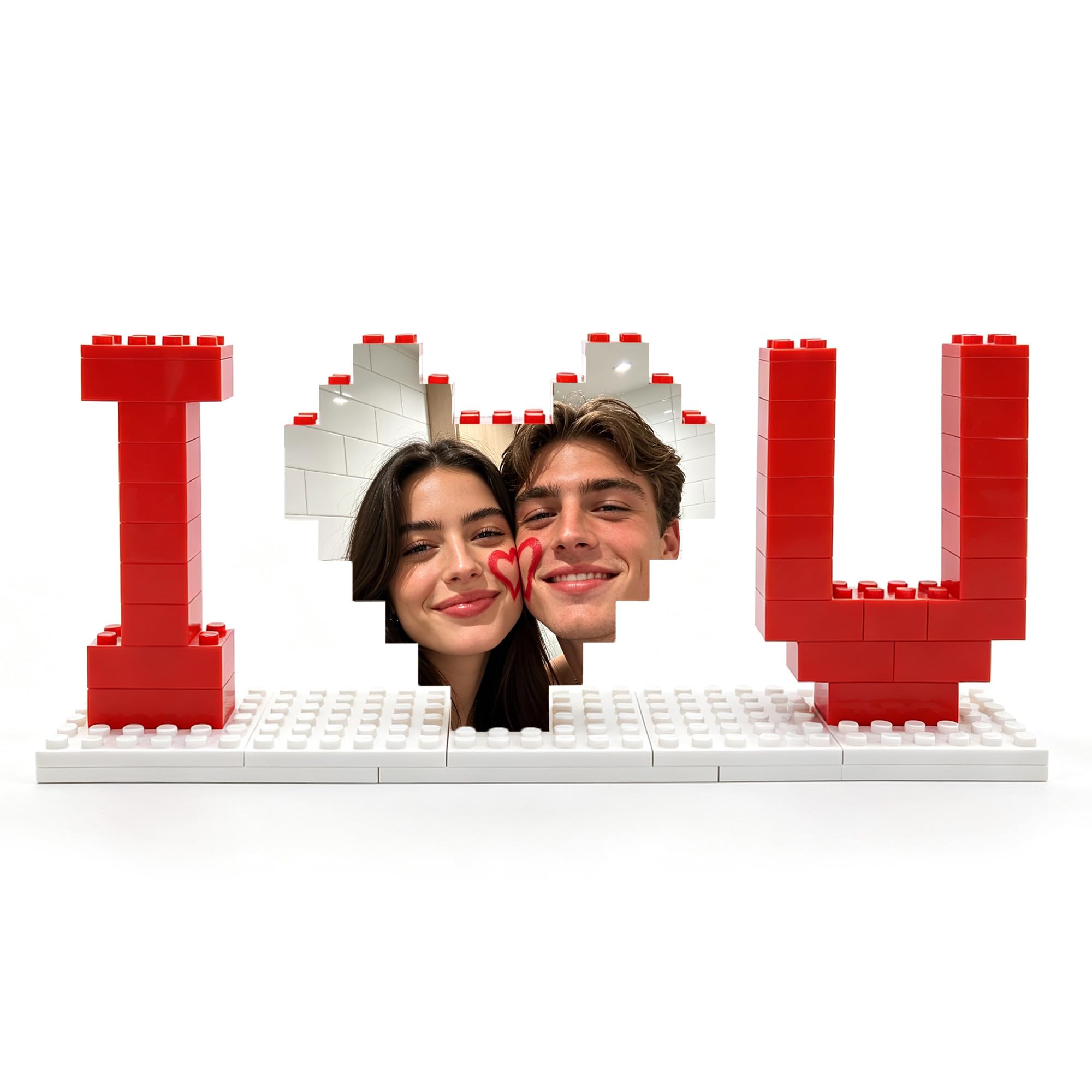 EDSG Personalised Picture Puzzle Building Block, Valentine's Day I Love You Gifts for Him Her Women Men Boyfriend Girlfriend, Personalised Photo Gifts for Birthday Anniversary Christmas