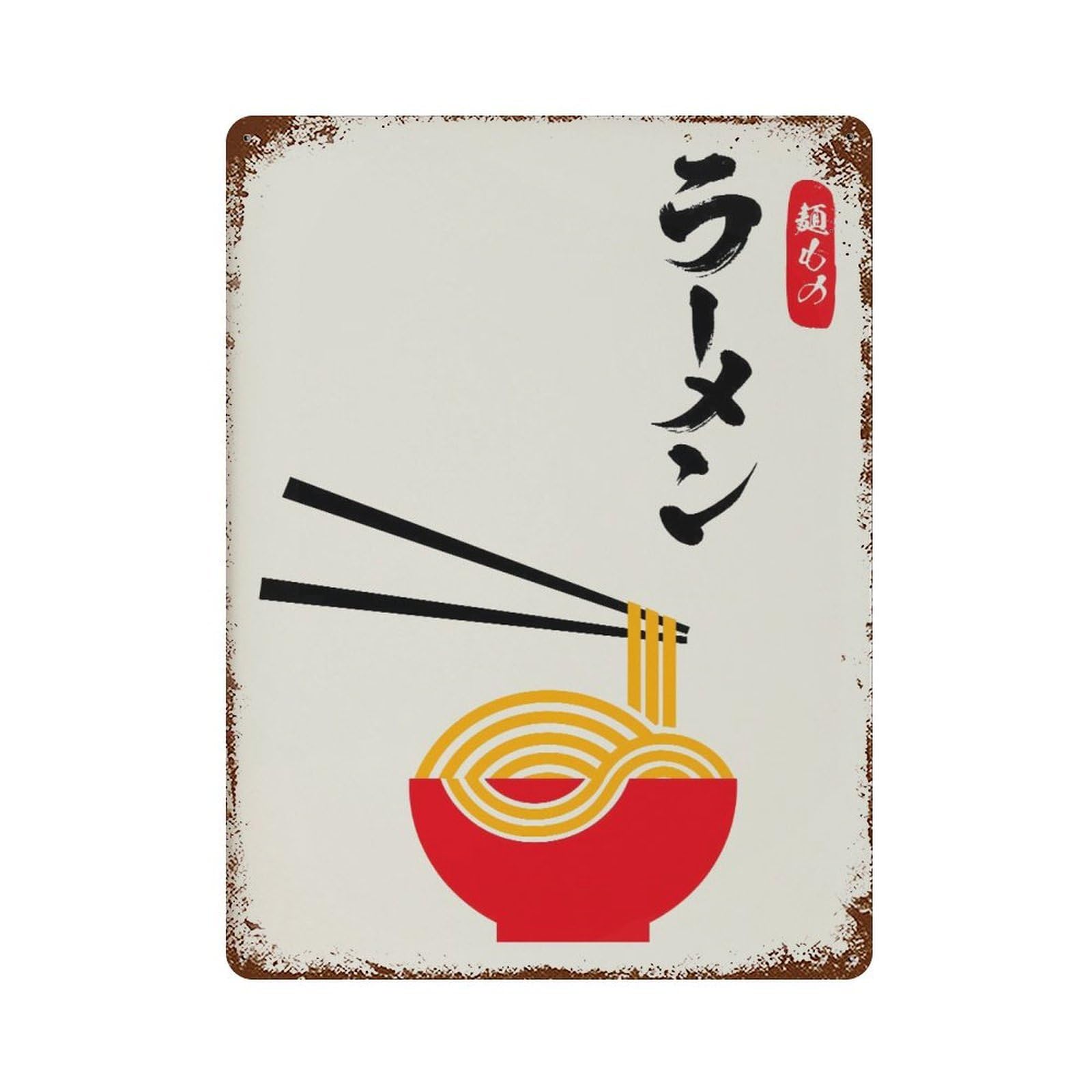 xiaoxiaoshen Japanese Ramen Kitchen Wall Decor Art Metal Tin Poster Modern Home Decor Art Home Bar Shop Decorations Vintage Sign 40x30cm