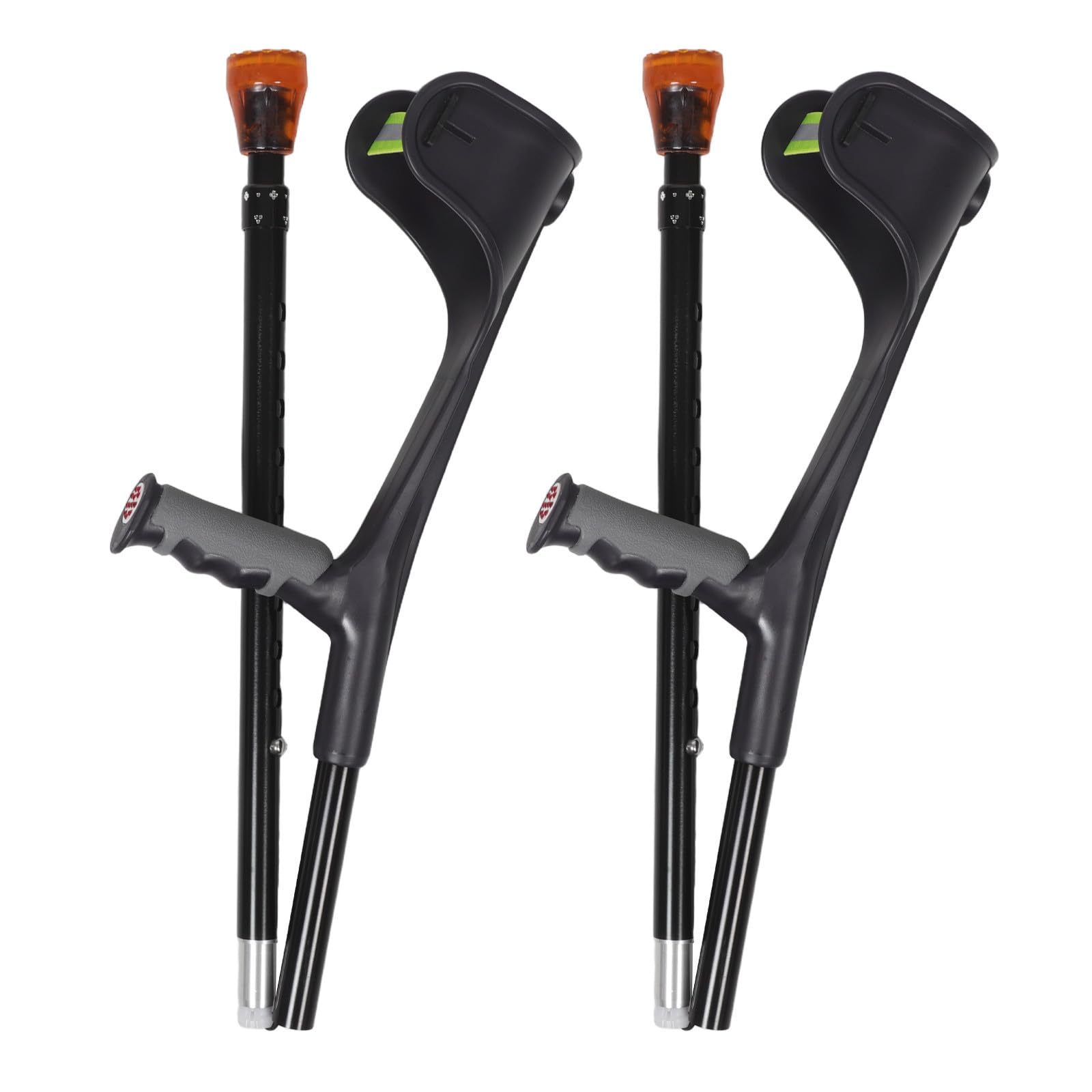 BESPORTBLE Muletas Axilares Diseño Ergonómico de Aleación de Aluminio Plegables con Altura Ajustable para Adultos para Actividades Diarias y Viajes Cómodos