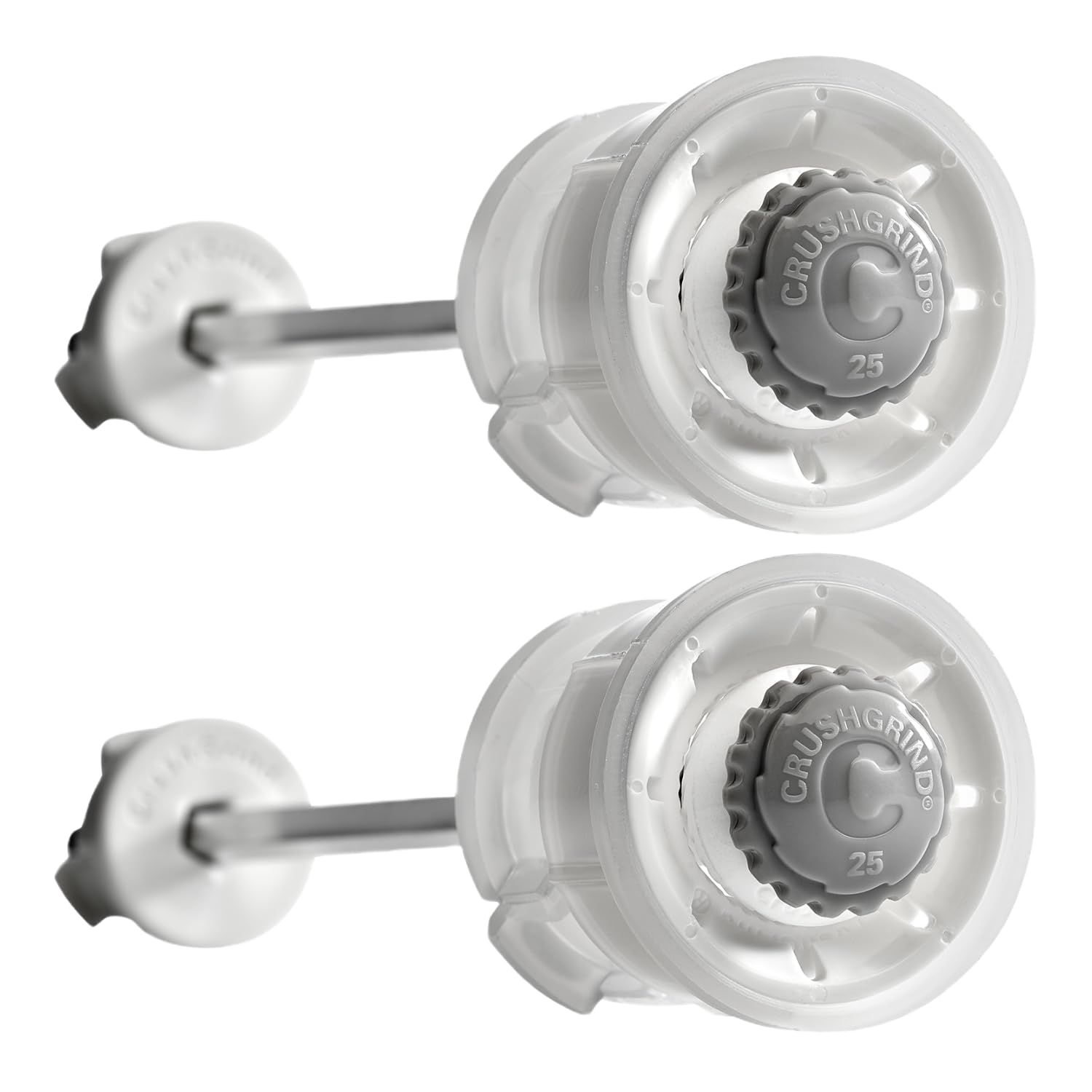 Crushgrind Keramikmahlwerk für Salz-, Pfeffer- oder Gewürzmühlen zum Selbermachen mit einstellbarer Mahlgradeinstellung (135mm, 2er Pack)
