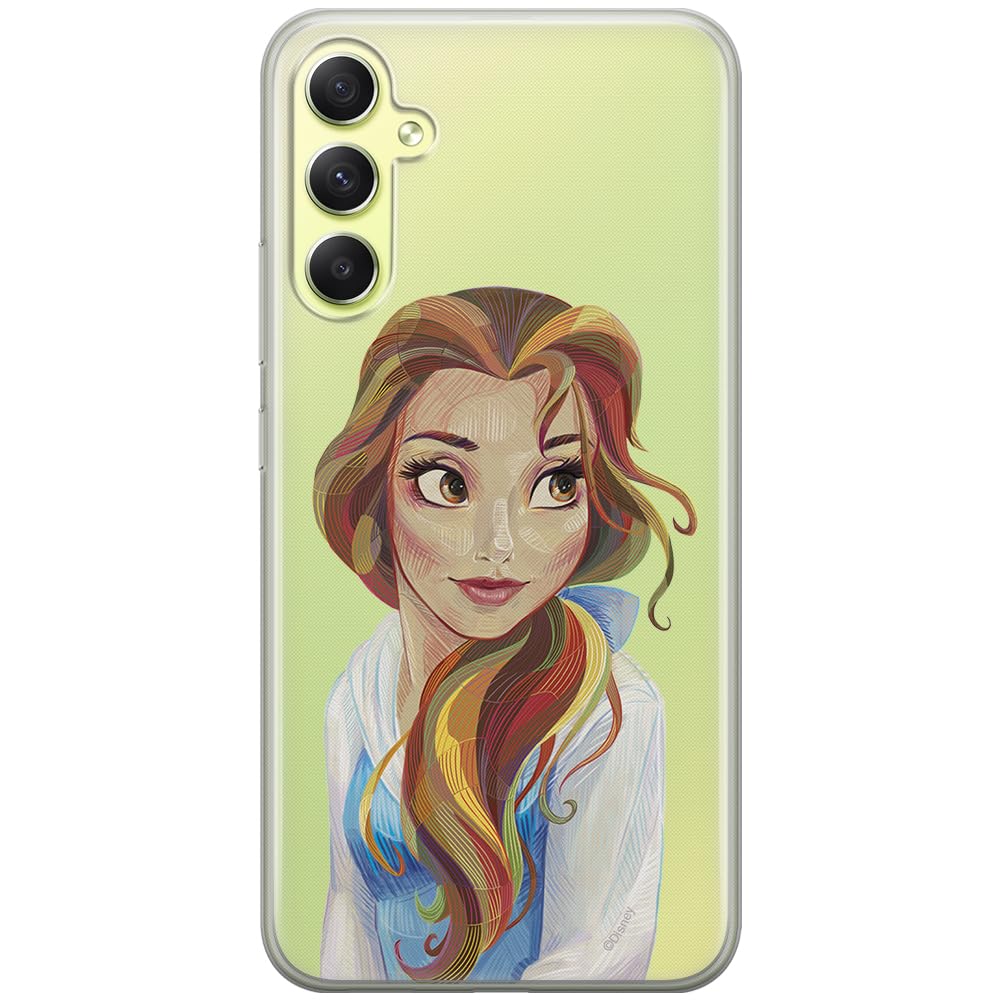 ERT GROUP mobile phone case for Samsung A34 5G original and officially Licensed Disney pattern Bella 003 optimally adapted to the shape of the mobile phone, partially transparent