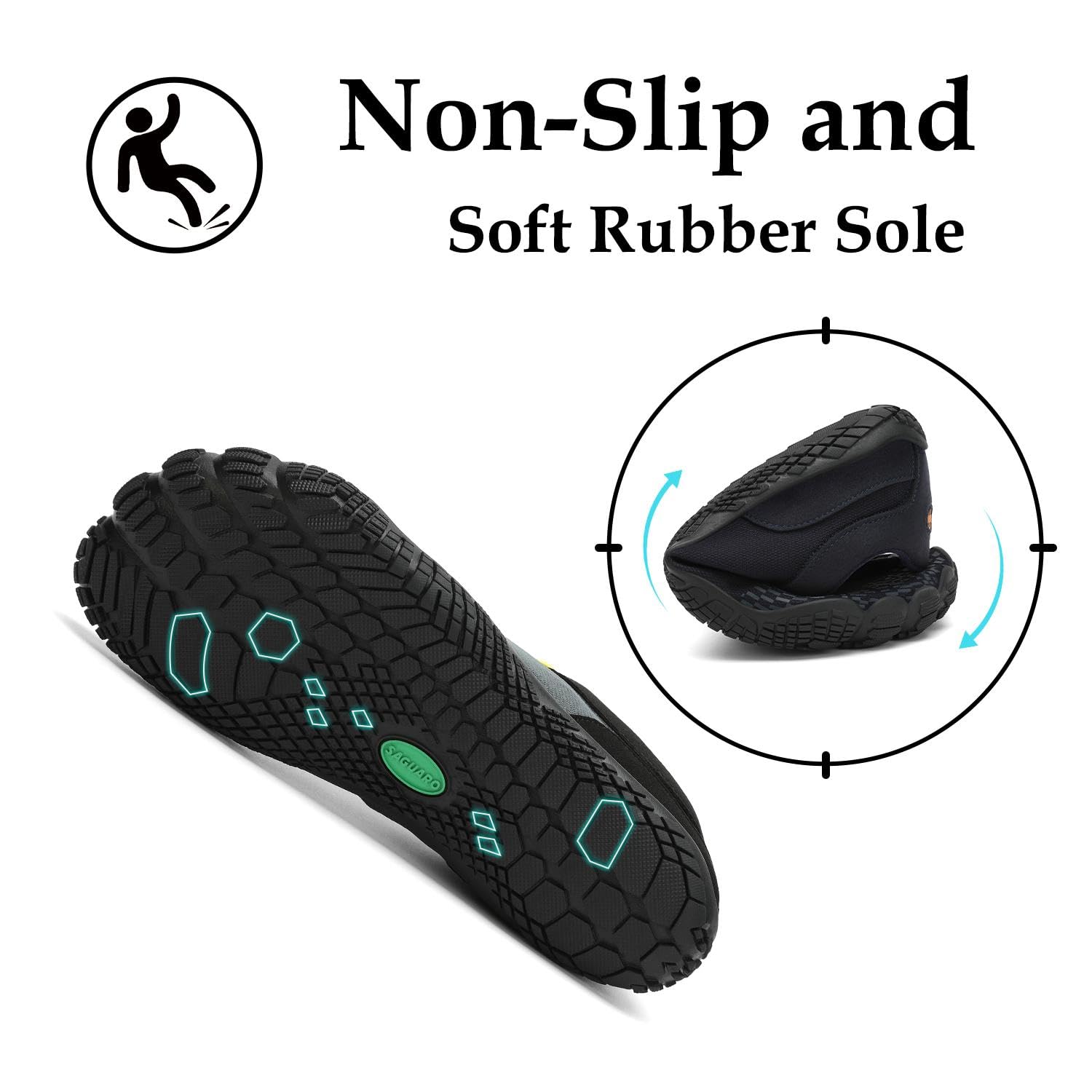 SAGUARO Zapatillas Minimalistas Barefoot Hombre Mujer - Ligeras Antideslizante Respirable - con Caja Tox Ancha y Suela Zero Drop — view 6