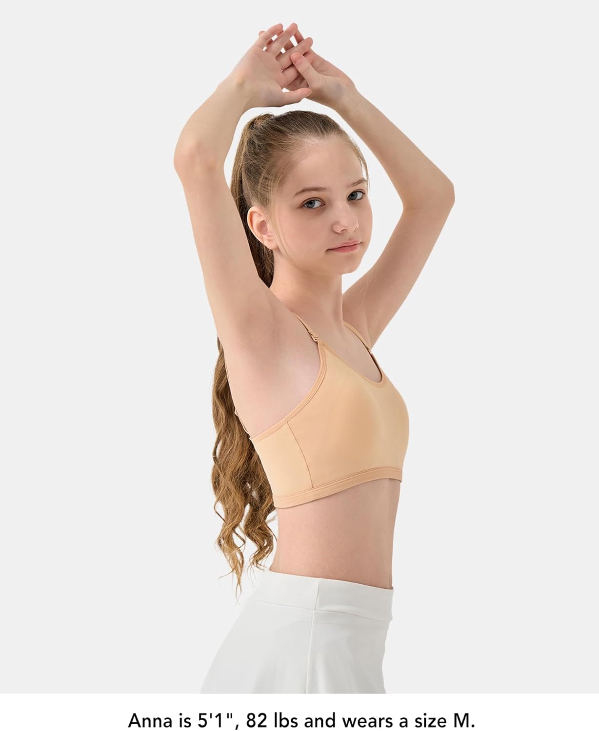 SALIA GIRL Training Bra for Girls 10-16 with Fixed Padding, Girls Bras for Teens Cami Bra with Replaceable Clear Straps - Image 5