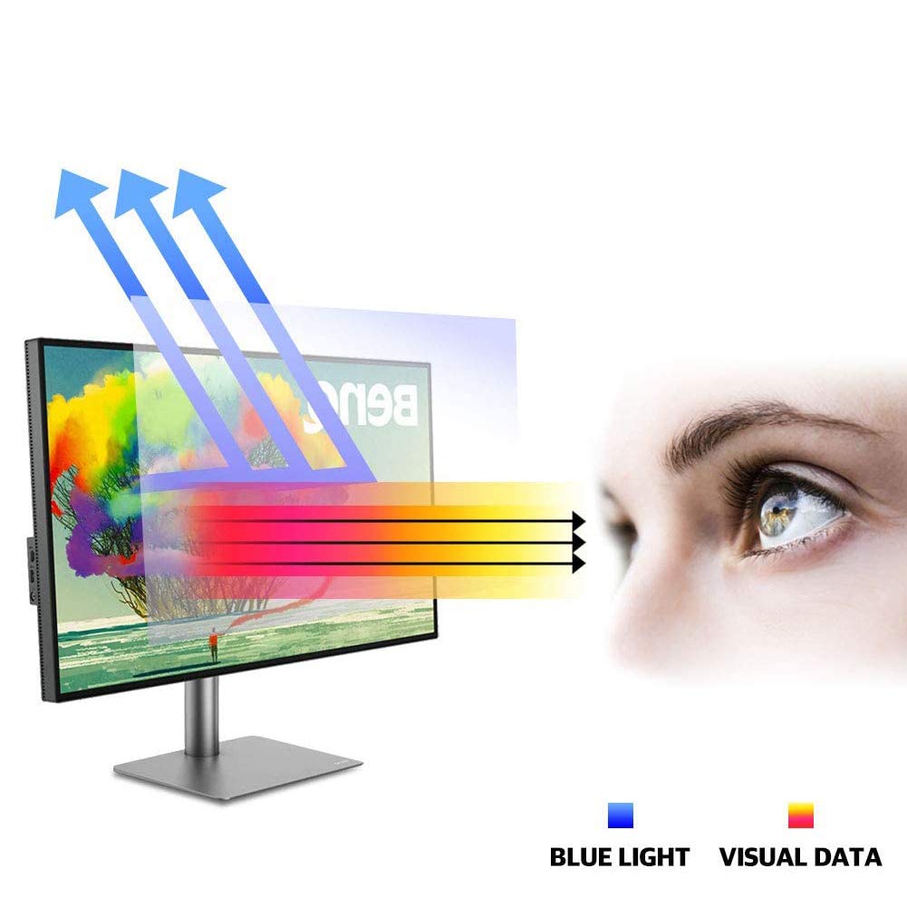 Filtre d'écran Anti-lumière Bleue, Protecteur d'écran Mat pour PC, Film de Protection oculaire Anti-éblouissement Anti-Rayures, pour Moniteur d'ordinateur de Bureau,22"