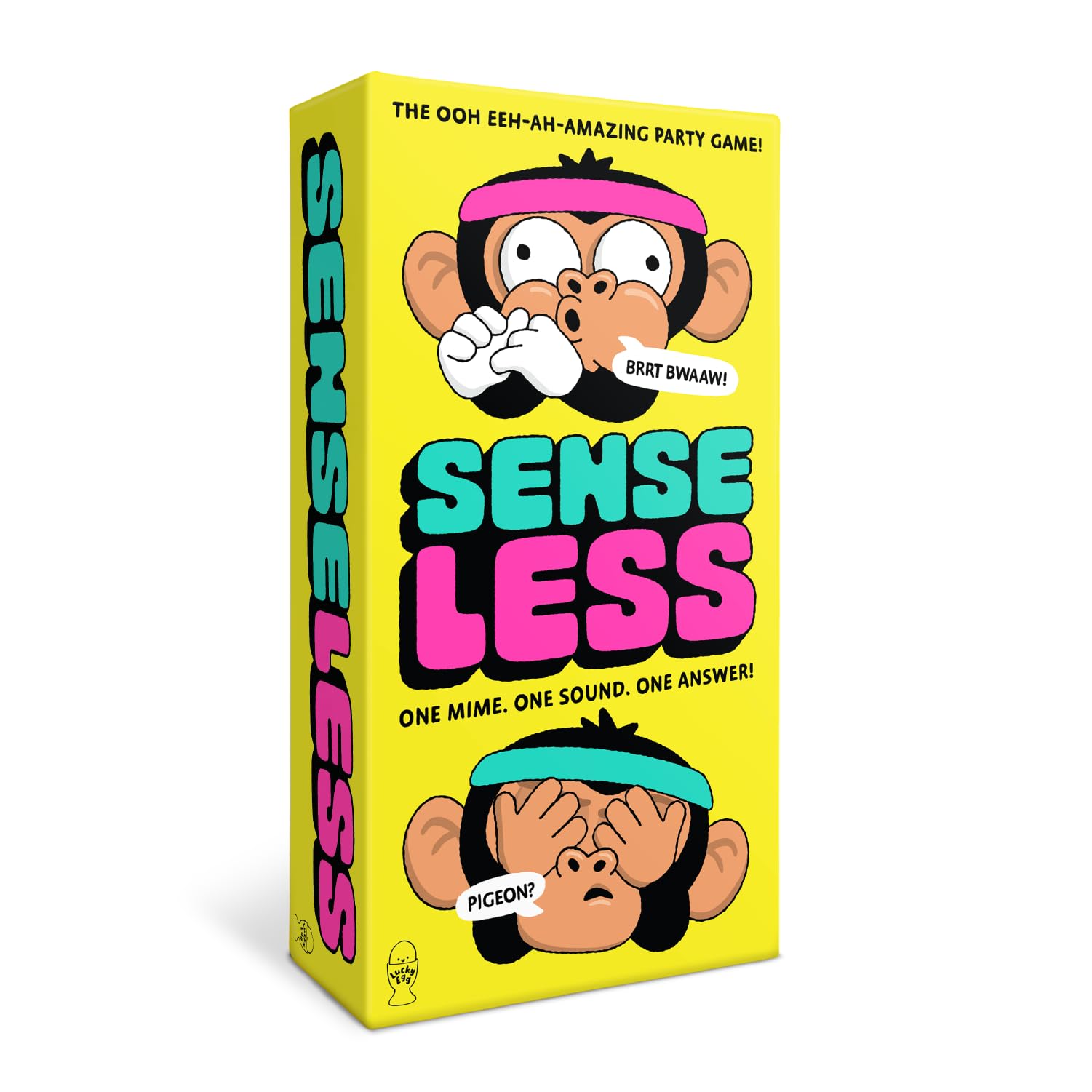 Lucky Egg Senseless Board Game - Hilarious Monkey-Themed Charades Party Games - Funny Games for Families, Kids & Adults - Ages 8+ - 2+ Players - By the Creators of Grab the Mic and Sorry What