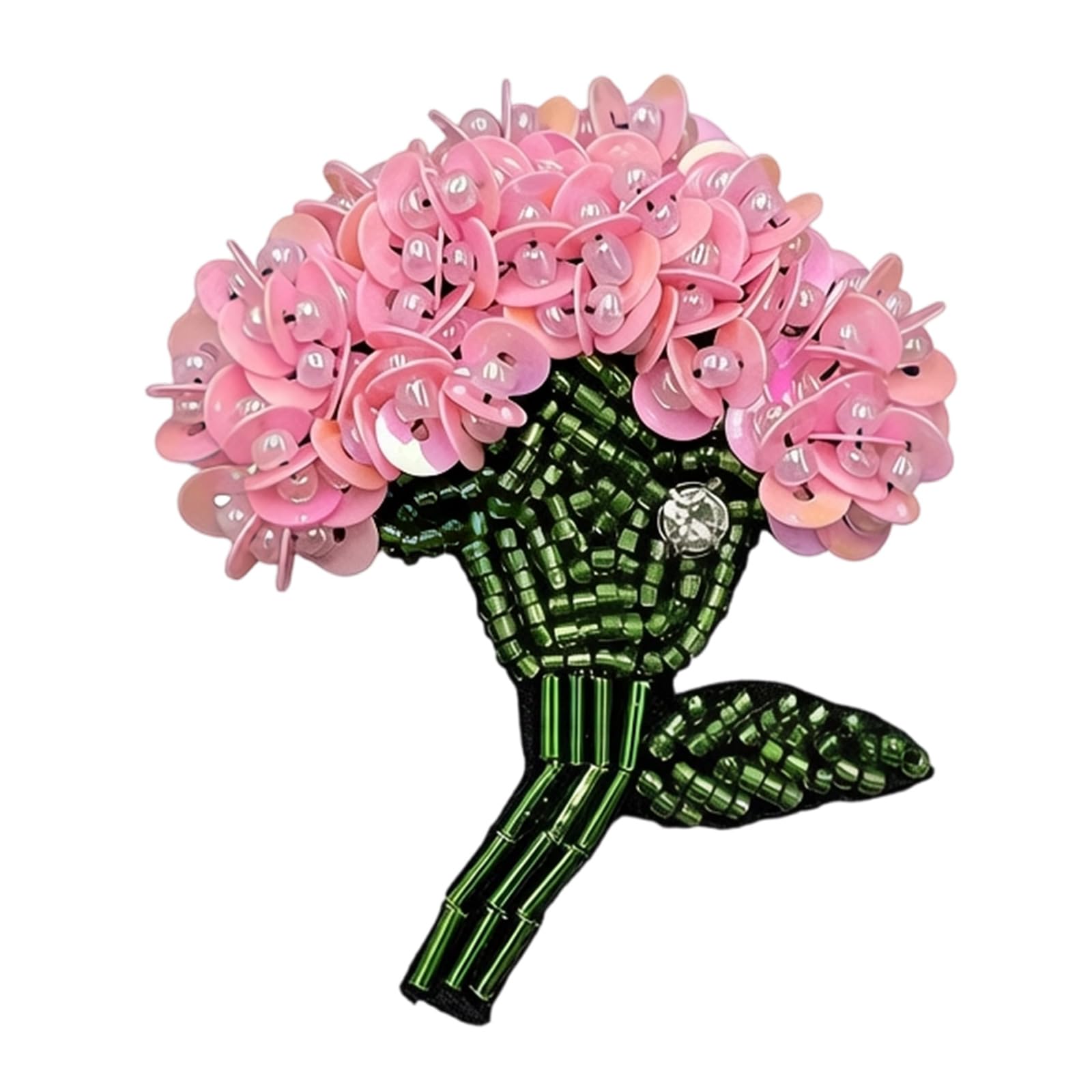 Hand Sew Floral Applique for Dresses Jackets and Bags, Beaded Flower Embroidery Accent for Sewing Embellishment Beaded Flower Applique Floral Embroidery Accent Clothes Bags Hats Costume Trim Sewing