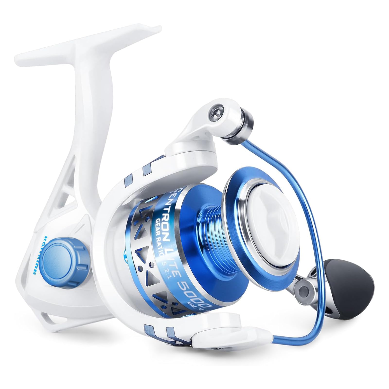 KastKing Centron & Centron Lite Spinning Reels, Size 500 is Perfect for Ice Fishing, Up to 17.5 Max Drag, 5.2:1 Gear Ratio, Ultra Smooth Powerful, CNC Aluminum Spool, 9+1 BB Light Weight