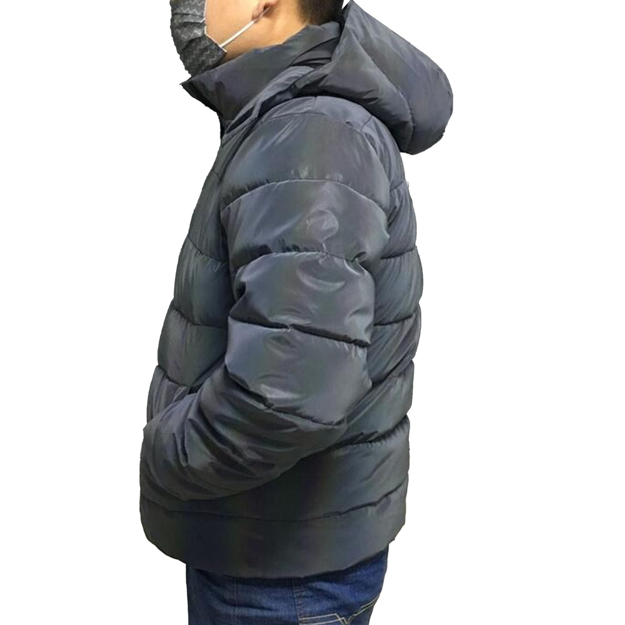 Piumino da uomo con cappuccio staccabile giacche da uomo con cappuccio isolato cappotto invernale con cappuccio piumino per uomo