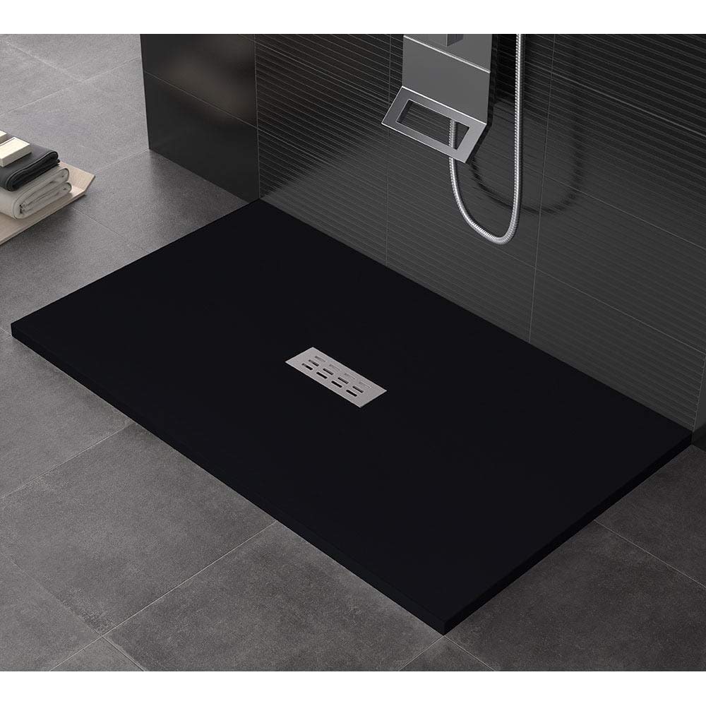 Receveur de douche en pierre Maier Eden le luxe du noir mat
