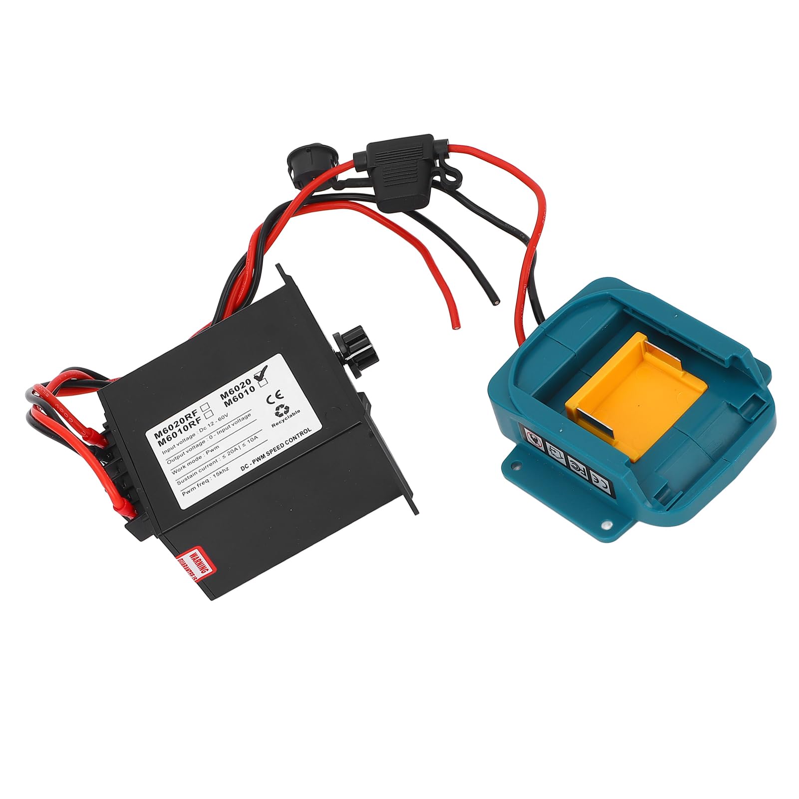 18V Adattatore Batteria Controllo Velocità Motore Kit, ABS DC PWM