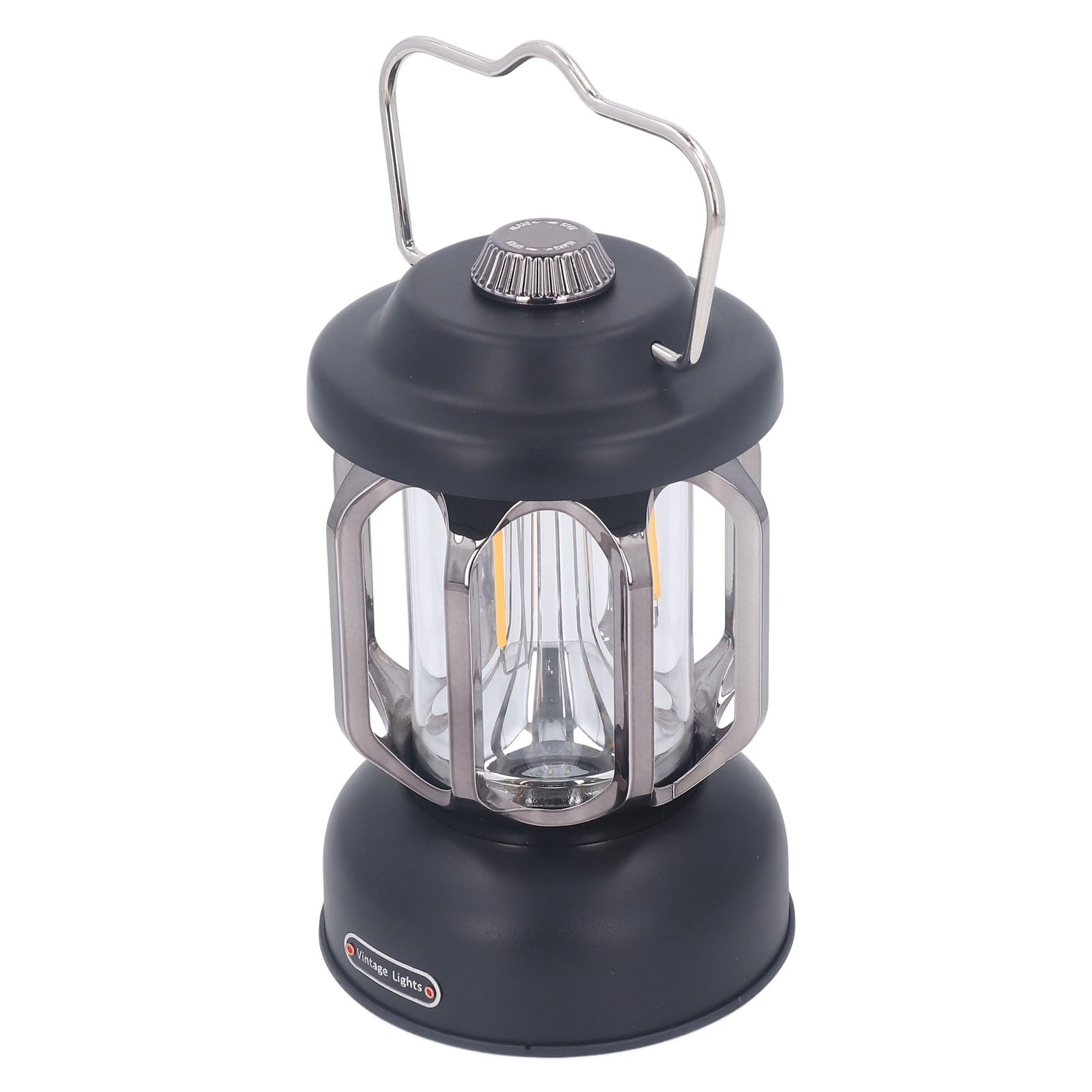 Led Led Vintage Camp Camp Adjustable Brightness for Chimney (Black)