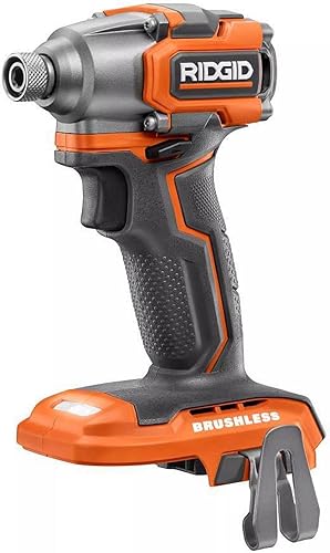 RIDGID Destornillador de impacto compacto sin escobillas de 18 V de 1/4 pulgadas (solo herramienta)