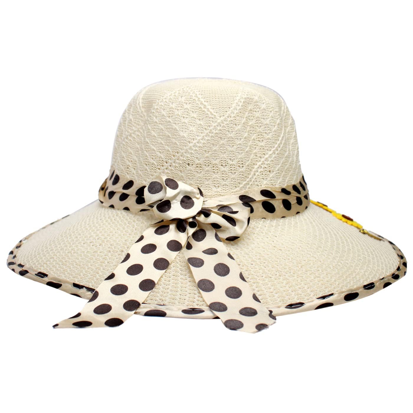 rr design Summer Medium Brim Floppy with Ribbon Beach Straw Hats for Women-Beige-picture-19