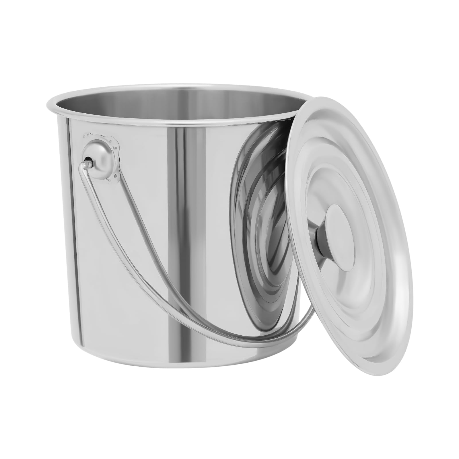 Secchio in Acciaio Inox con Coperchio, 6 L, 12 L, 20 L