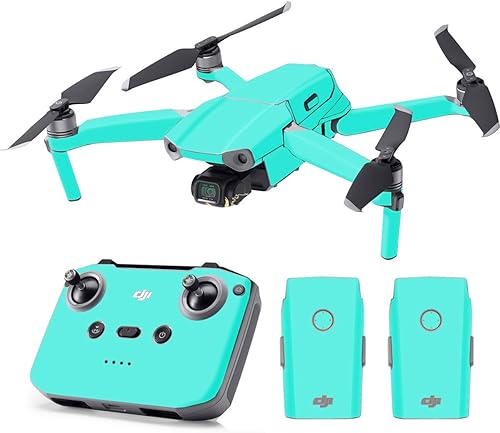 Miniatura 9 de SopiGuard Skin for DJI Mavic Air 2 - Juego completo de calcomanías de vinilo de precisión + controlador + 3 fundas de batería (morado brillante)
