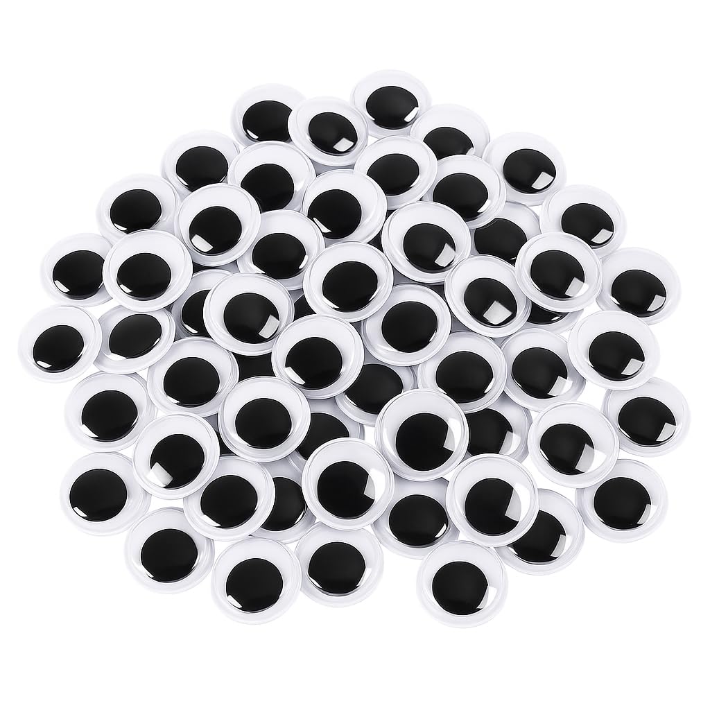 Googly Eyes, 20mm Self Adhesive, Stick on eyes,  100 Wiggle Wiggly Sticky Crafts