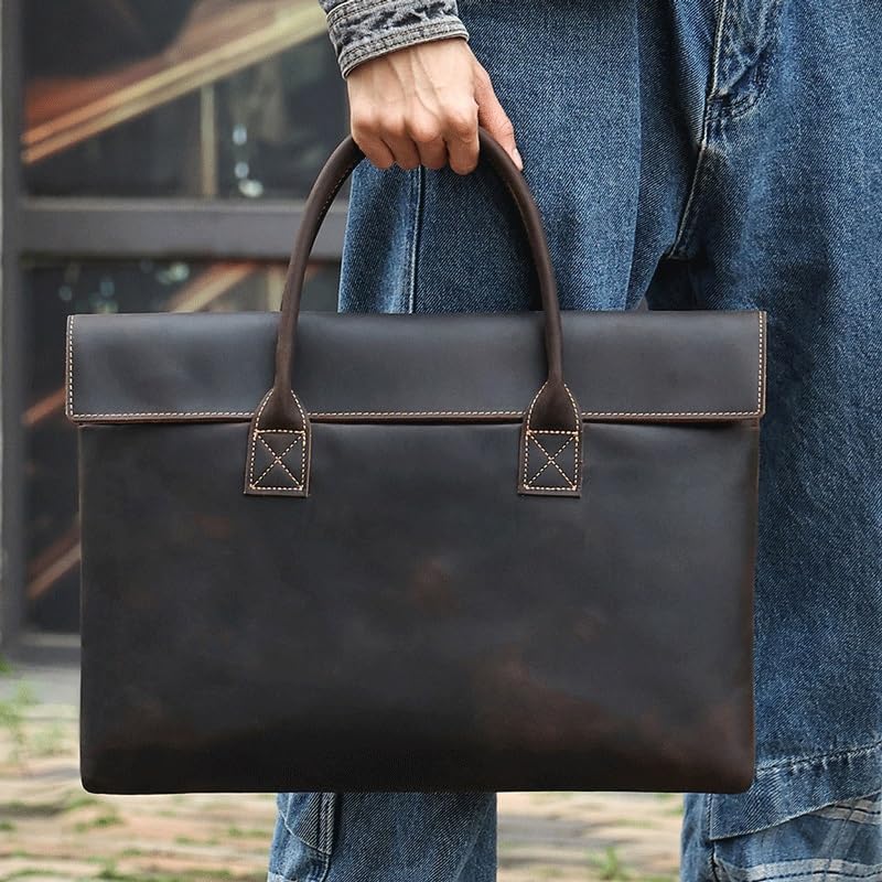 JSEIAJB Carrying Briefcase Men Travel Lightweight Tote Retro Computer Bag2
