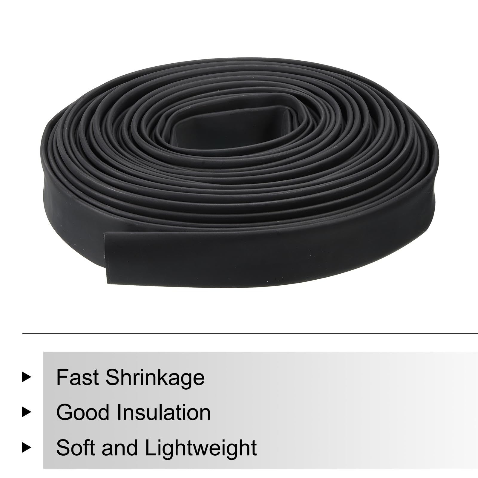 QUARKZMAN 24mm Dia 50 Piedi Guaina Termorestringente Nera, 4:1 Tubo Termorestringente per Cavi Elettrici Doppia Parete Adesivo Foderato Marino Impermeabile Industriali Avvolgicavo