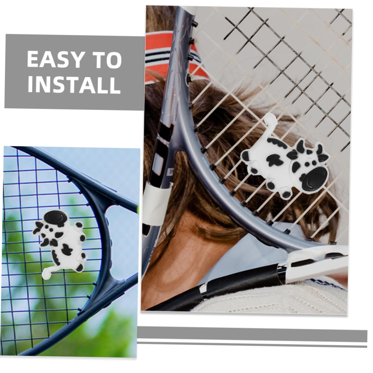 Toddmomy Dampen Tennis Vibration Set of 3 Animal-Shaped Racket Dampeners for Long-Lasting Comfort