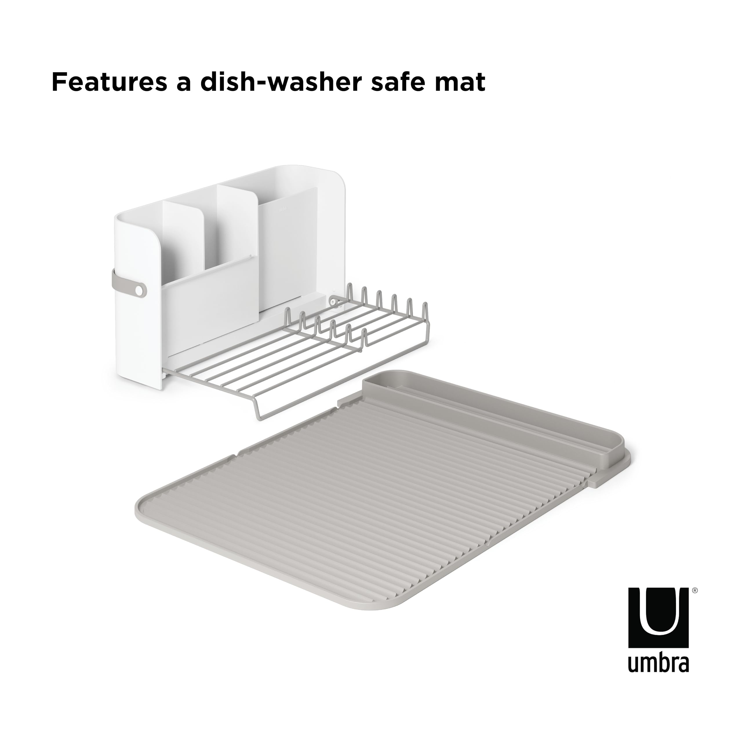 Umbra Sling Escurreplatos Plegable Junto al Fregadero, Blanco