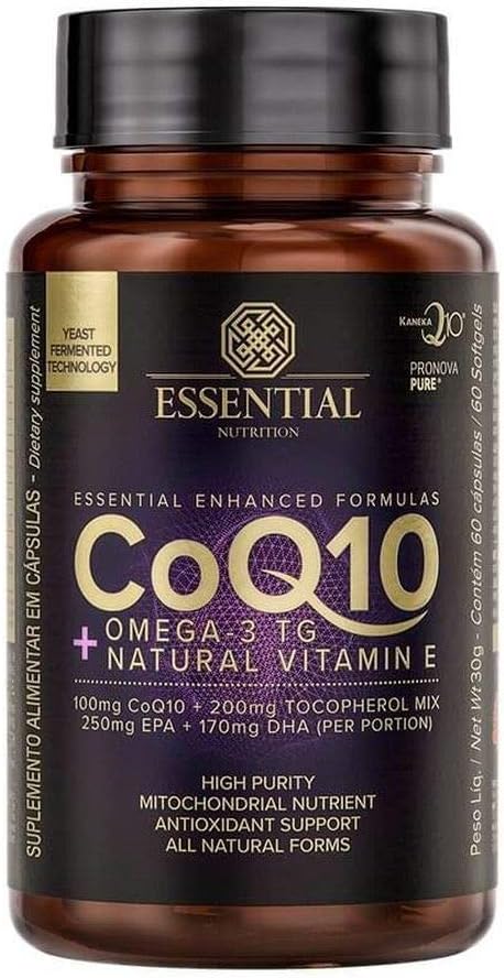 Coenzima Q10 com Ômega 3 TG - 60 Cápsulas - Essential