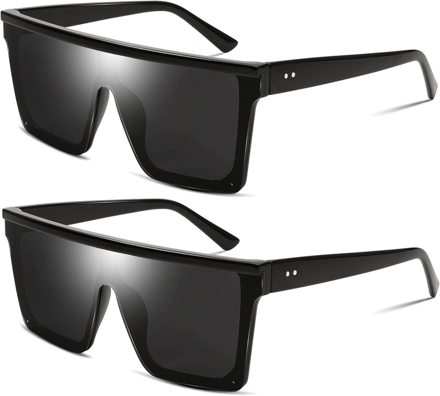 FEISEDY Oversized Sunglasses Mens Womens Flat Top Square Trendy Visor Shades UV400 B2470