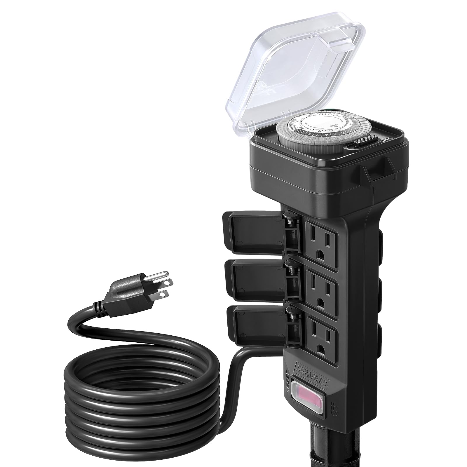 SURAIELEC Outdoor Power Stake Timer