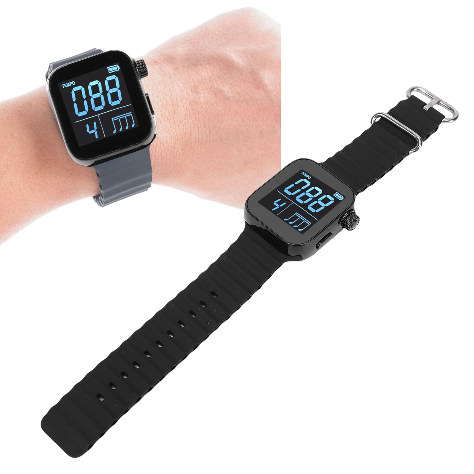 Montre Métronome Vibrante, Métronome électronique Portable pour la Pratique Musicale, la Course à Pied et le Sport, avec Contrôle par Application pour la Pratique Musicale,