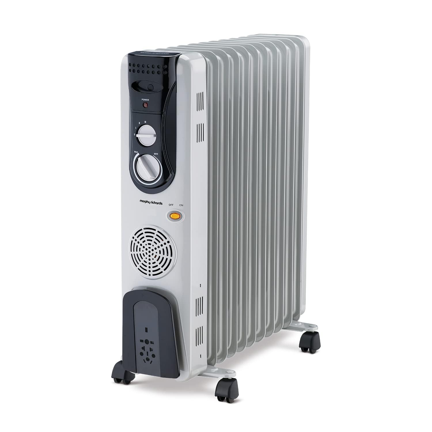 Morphy Richards OFR 13F 13-Fin Oil Filled Radiator Room Heater | 2900W (2500W + 400W PTC Fan) | Adjustable Thermostat, Safety Shut-Off, Castor Wheels | White-image-36
