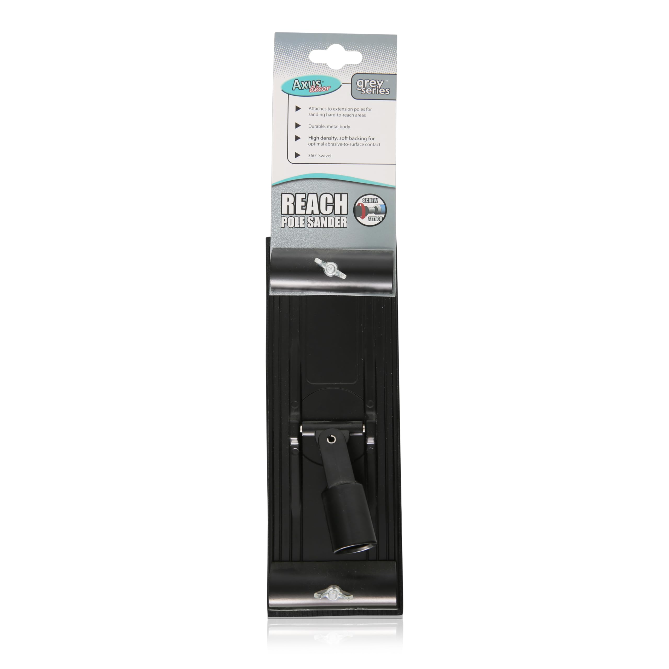 Axus Reach Pole Sander (Grey Series) 360 Degree Swivel from B&Q