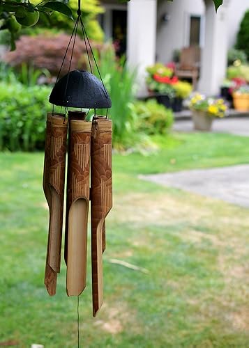 Miniatura 2 de Cohasset Regalos Campanillas de viento de bambú  Grande 45 pulgadas  Sonido hermoso natural  Decoración de madera para el hogar al aire libre