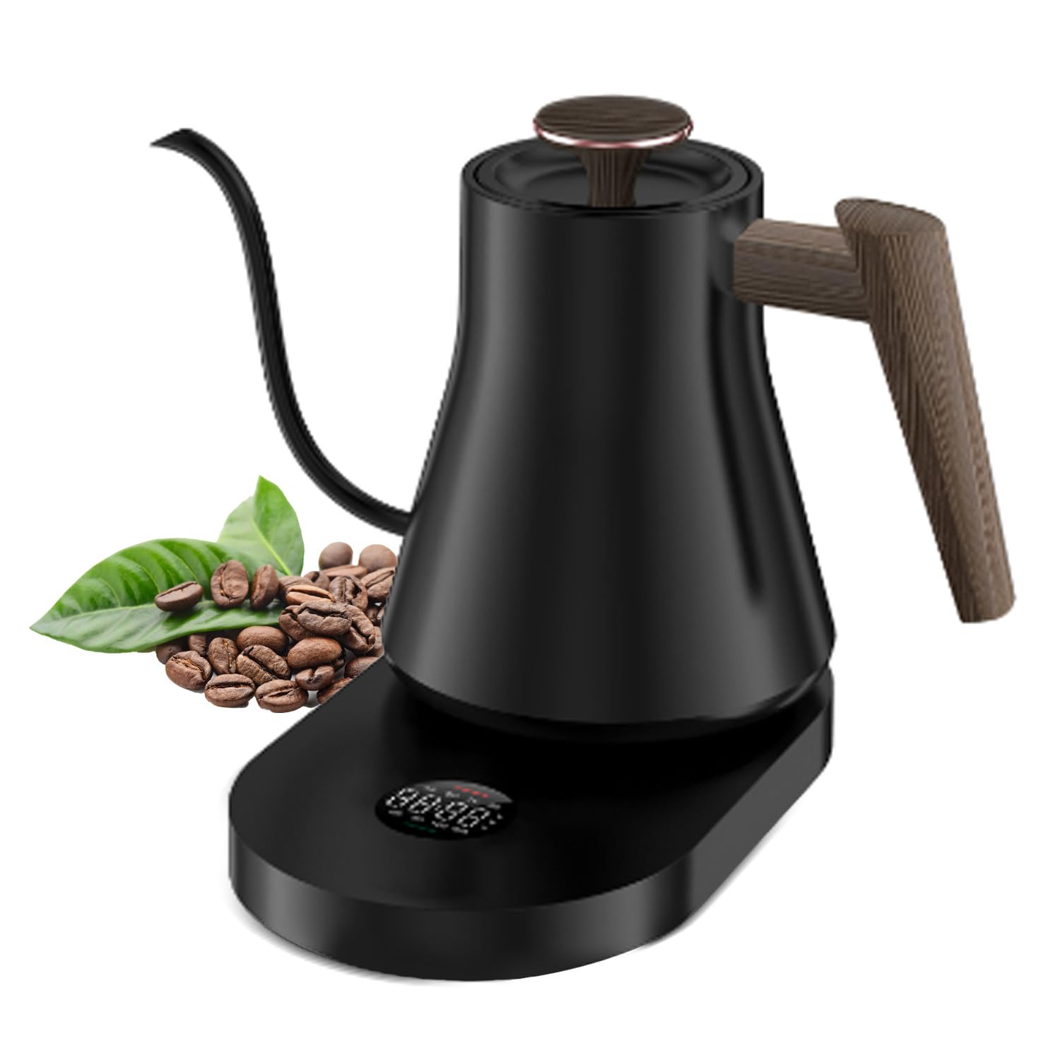 Perfin Gooseneck Kettle 1000W V60 Electric Coffee Kettle, ±1℉/℃ Temperature Control, 0.8L Stainless Steel, Constant Temperature