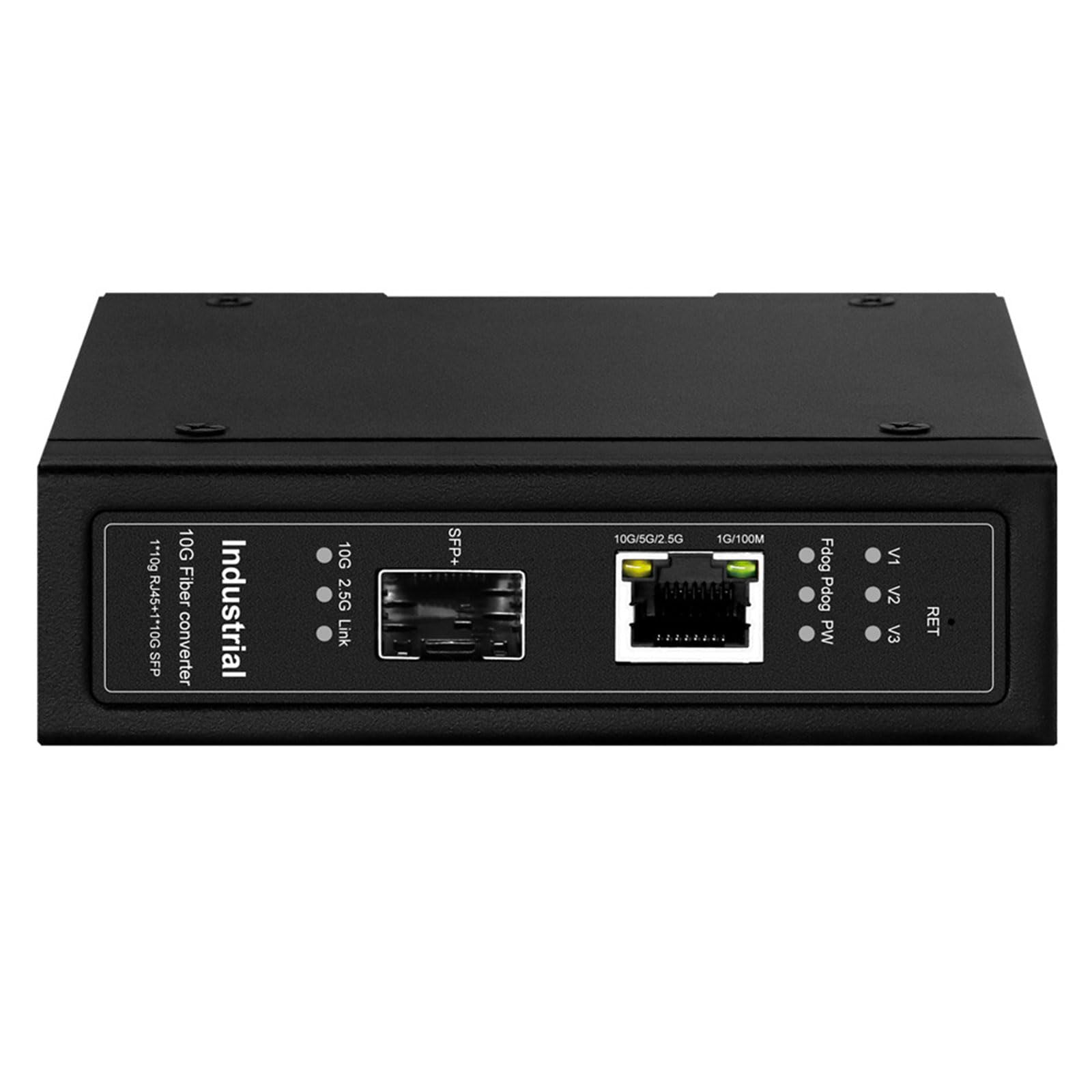 Convertisseurs Ethernet industriels 10G avec gestion Web et double entrée d'alimentation pour environnements difficiles Convertisseurs de fibre poète industrielle