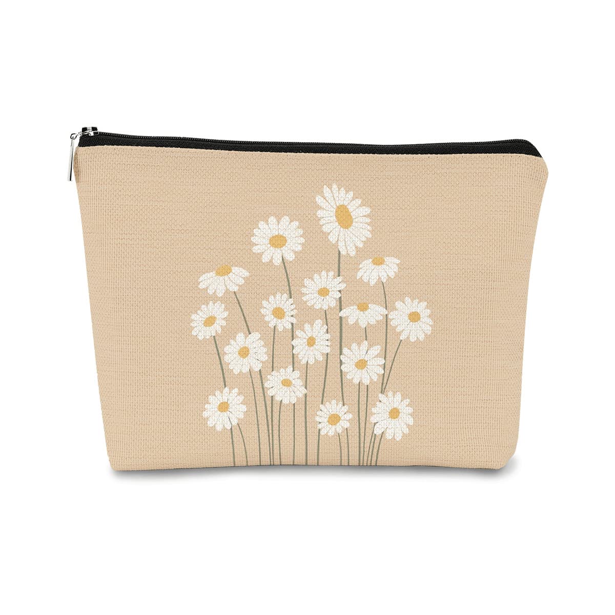 Daisy Makeup bag for Women Gift Pink Cosmetic Bag Zipper Travel Toiletry Bag Best Gift Idea for Teen Girls Women,Birthday Christmas Gifts for Teen