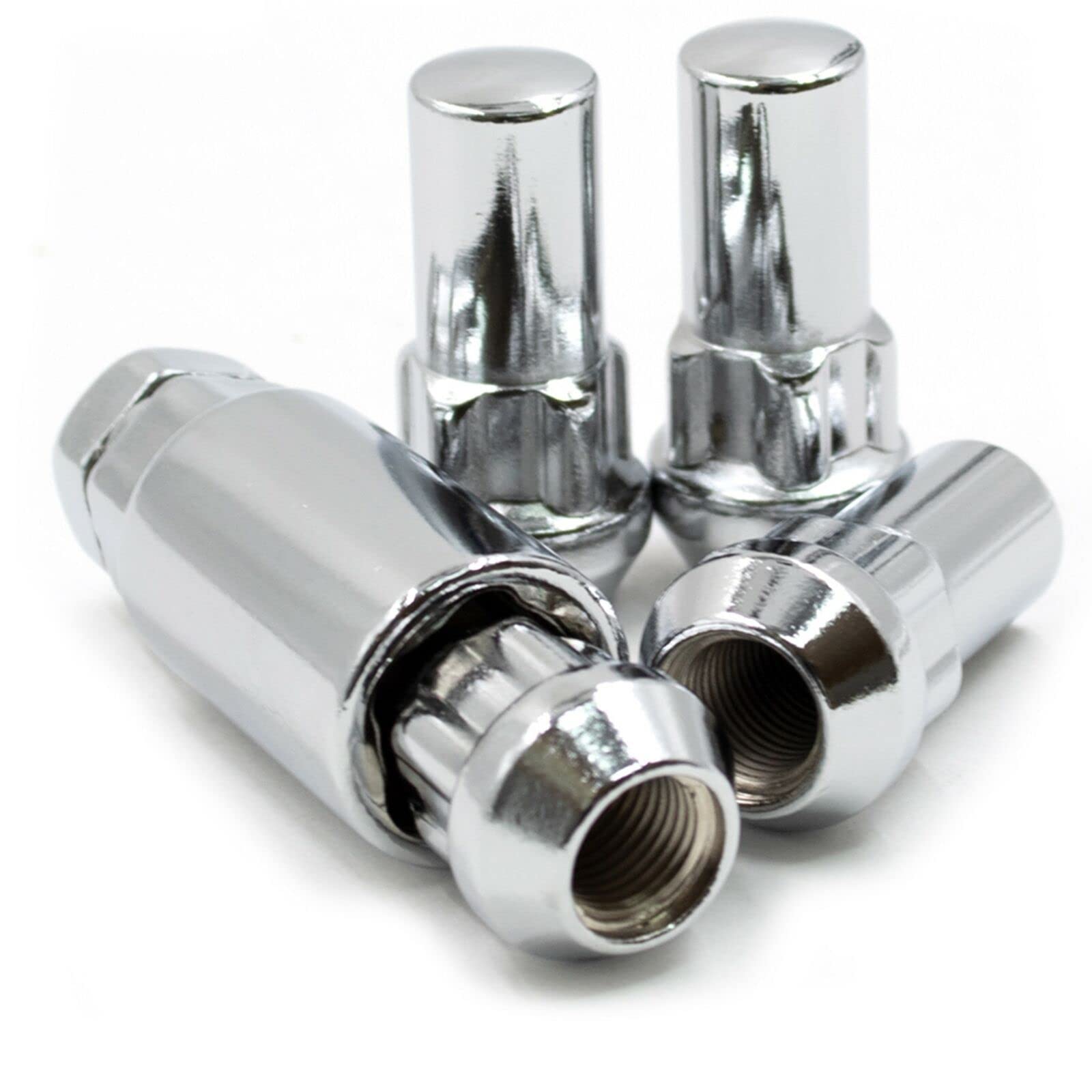Uncle Johnny Lug Wheel Lock Nuts 14x1.5 Bulge Acorn Locking 14x1.5 Fits -(Chrome)