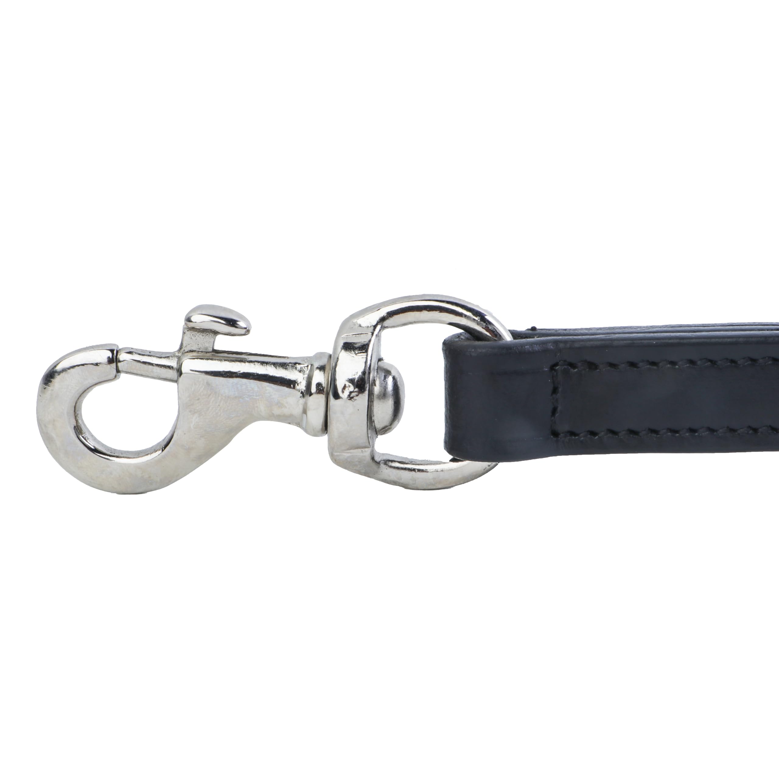 SIE Equestrian Leather Short Traffic Dog Leash 12" (Black) - Image 2