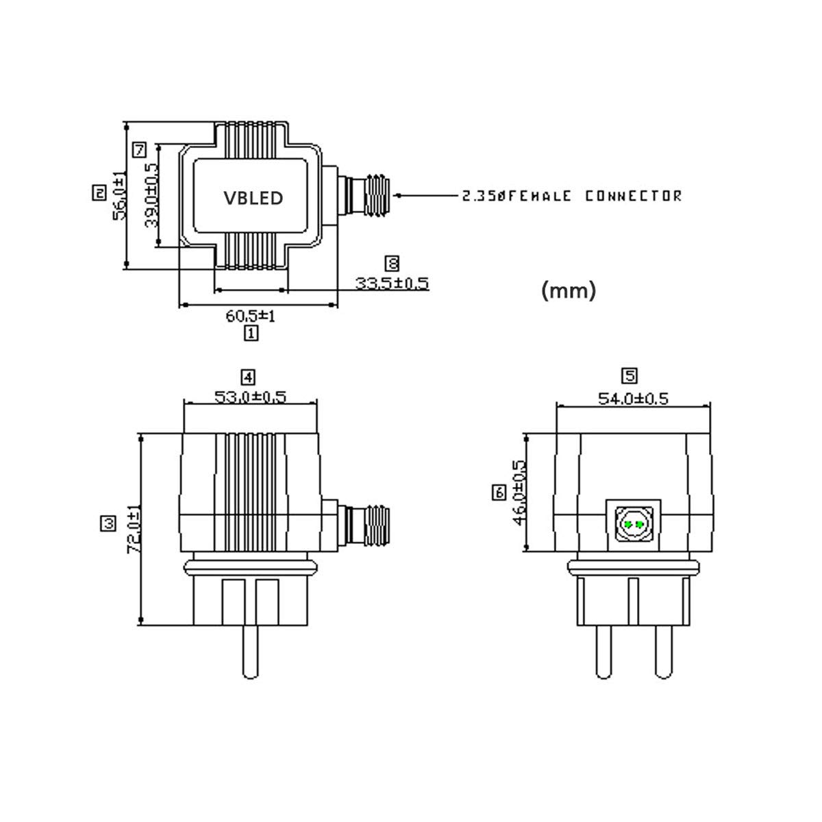 VBLED® Bloc d'alimentation extérieur Transformateur Tension constante 24 VAC IP44 12 W