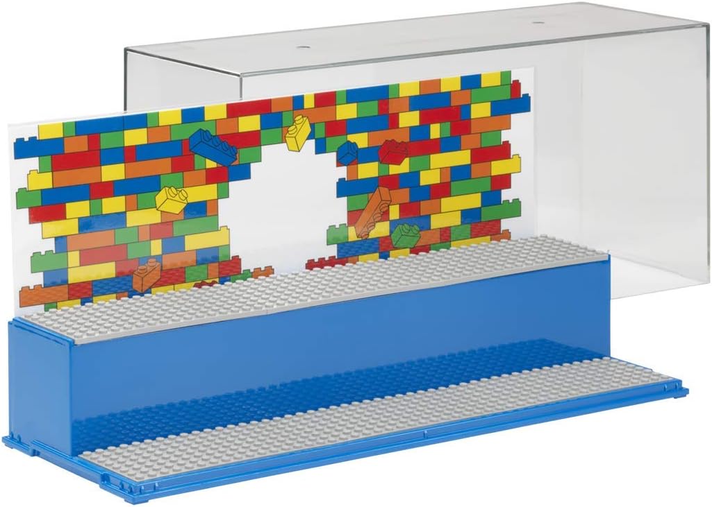Room Copenhagen LEGO Play and Display Case, 2-Tier Toy Storage Container LEGO, Iconic Blue