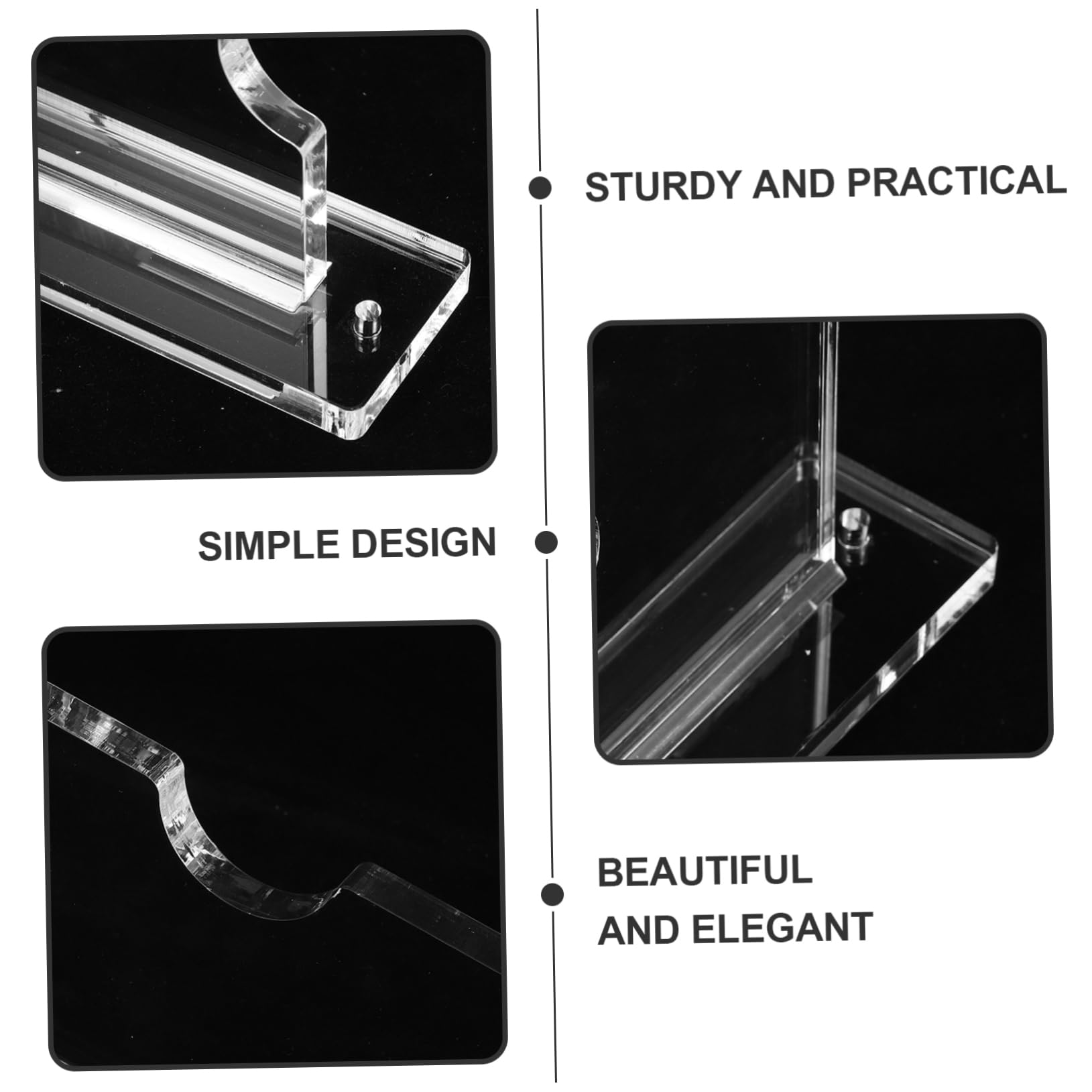 NULYLU Garage Fishing Rod Holders Wall-mounted Acrylic Pole Rack Rod Carrier for Fishermen