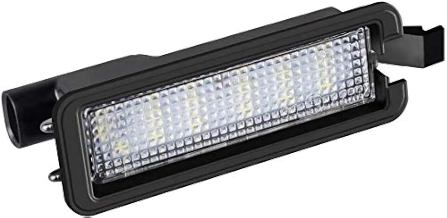 LED License Plate Light Lamp Assembly For 2015-2019 Dodge Charger Challenger Chrysler 300 Pacifica Jeep Compass 6000K Dimond White, Pack of 1