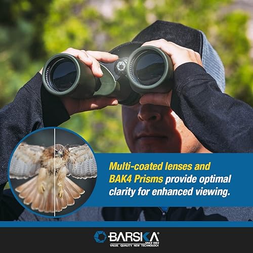 Miniatura 4 de BARSKA AB13380 X-Treme View - Binoculares ultra gran angular de 10 x 50 para adultos y niños, observación de aves, caza, deportes, etc