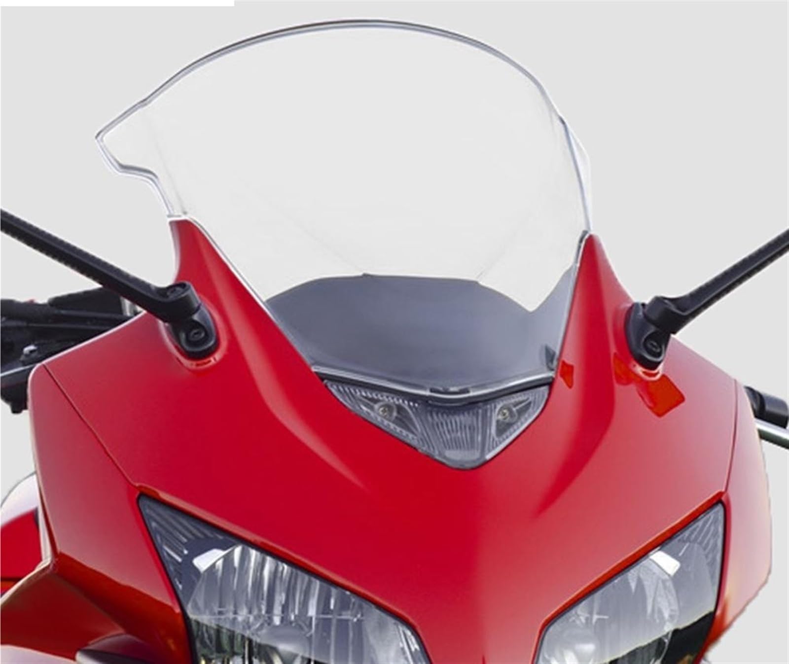 オートバイ用オフロード風防 CBR500 500 R 2013 2014 2015 オートバイ用フロントガラス(Light Smok バイク用スポイラー  For CBR500R 2019-2023 フロントガラスフロントガラスダブルバブルウインドディフレクターオート 2019-2024 車＆バイク  Gjqgmngr For CBR 500R 2019 ... スポイラー オートバイのフロントガラスフロントガラス ために CBR500R 2013 2014 2015 風除け (Color :