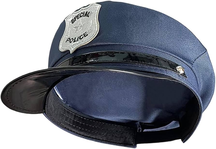 Amazon.co.jp: 警官帽子 ポリスハット 頭囲 56Cm 警察官 コスプレ