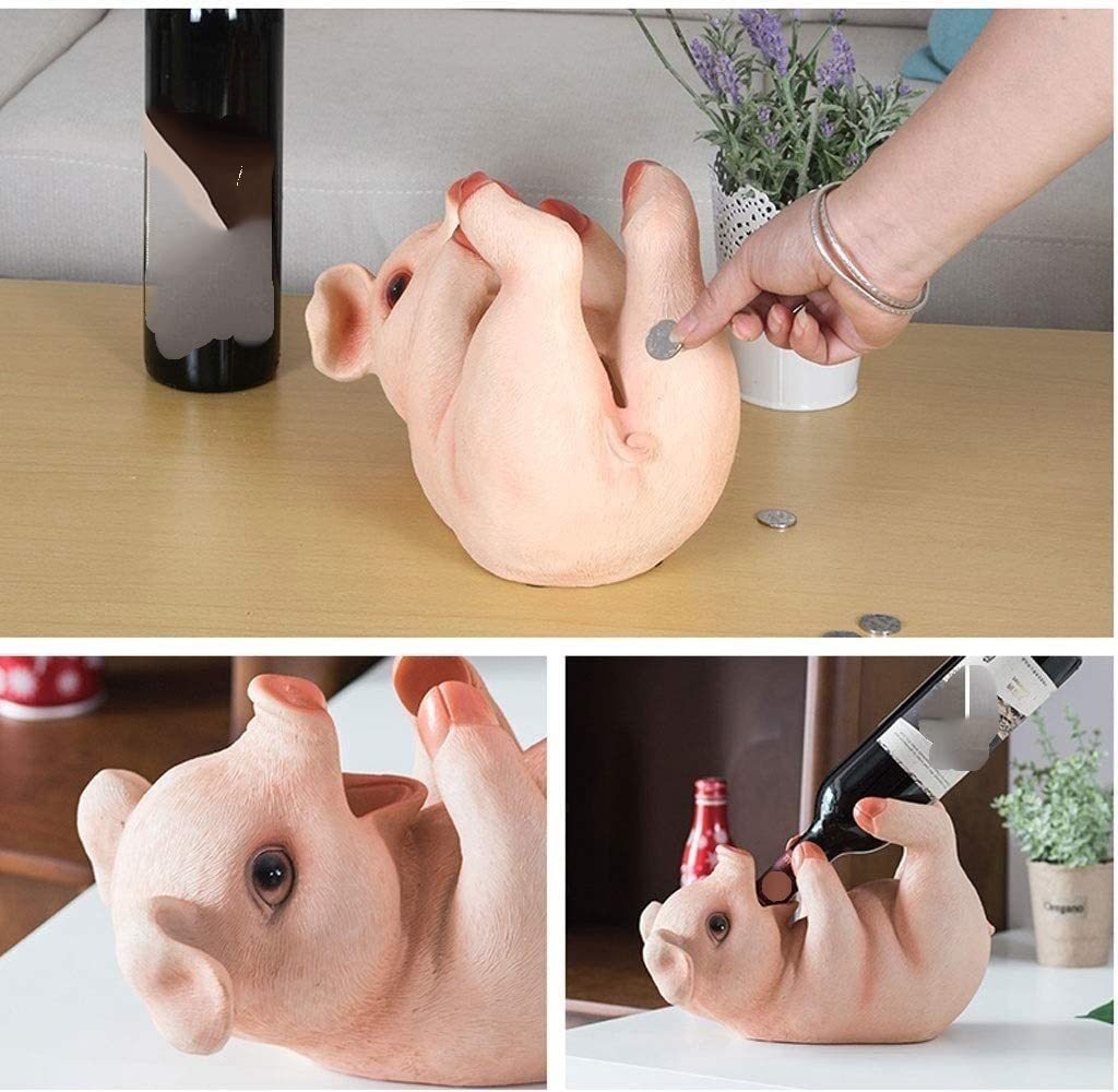 Botellero Vino Estantería Encantador Soporte Para Botella De Vino De Cerdo, Soporte Creativo Para Estante De Vino, Armario Para Vino, Entrada Para El Hogar, Soporte Para Vino Organizador Botellas