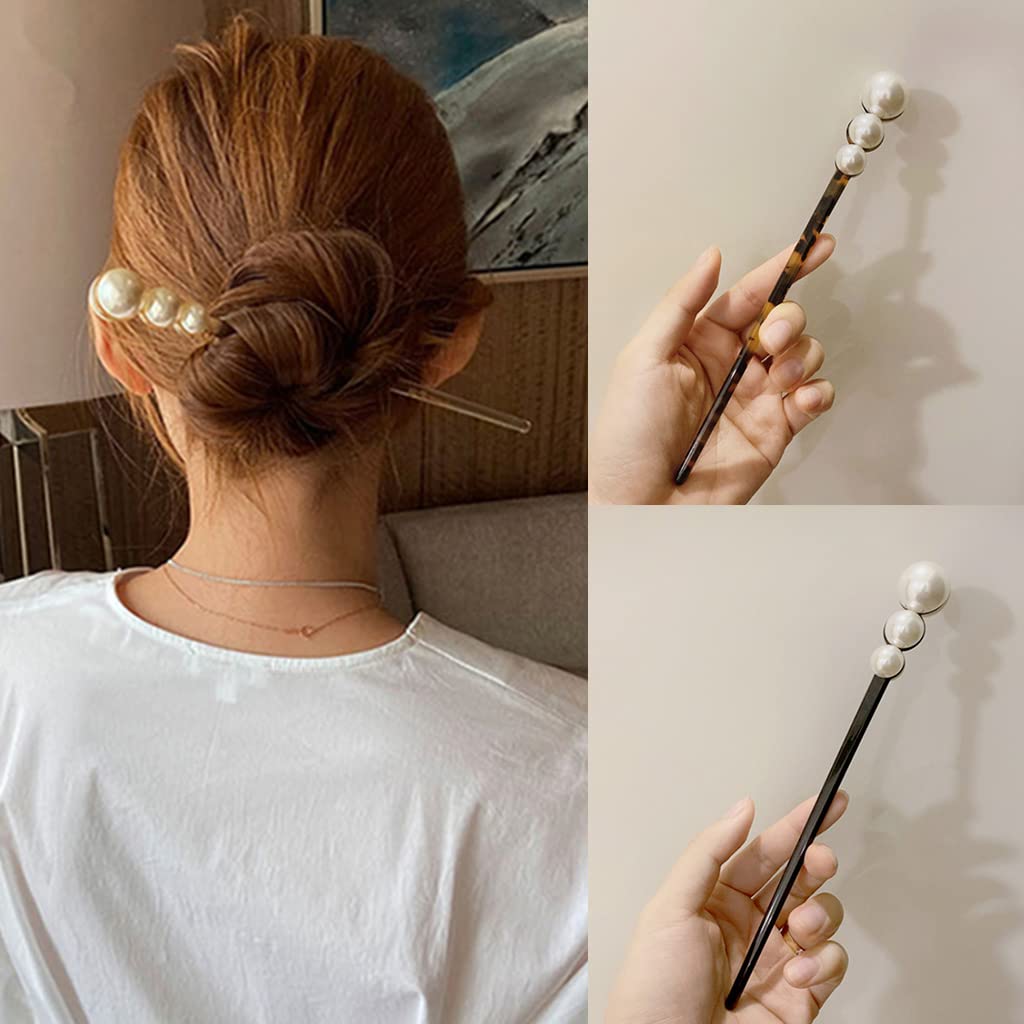 10 Bastoncini Per Capelli In Acetato Con Motivo Leopardato E Tartaruga – Forcine Cinesi Vintage Da 17,9 Cm Per Acconciature Eleganti