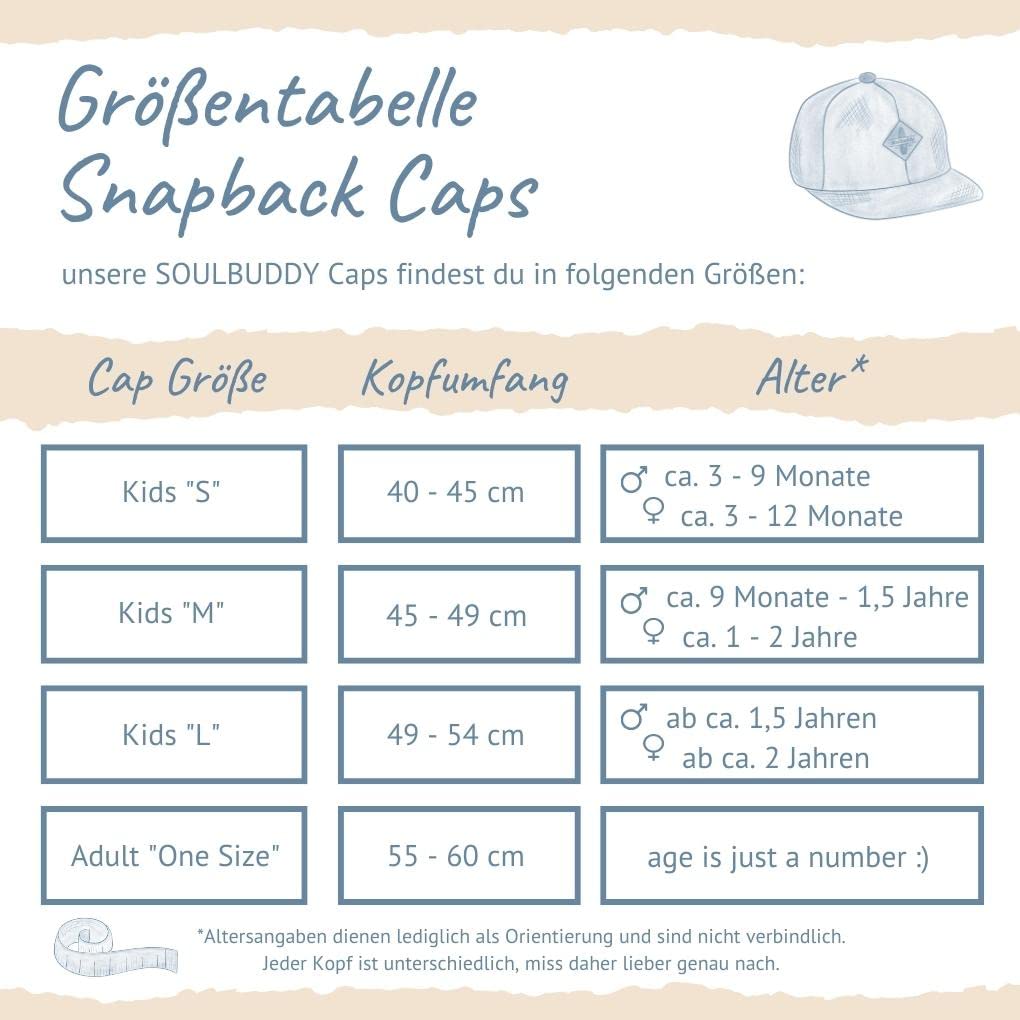 Soulbuddy Set di 2 Cappellini da Basecap Coordinati papà e Figlio – Snapback cap Traspiranti Uomo e Bambino – Look Mini Me Famiglia – Idea Regalo Originale