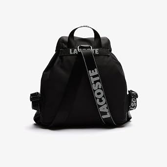 Lacoste Nylon Backpack for Men, Black, One Size, Nylon Backpack