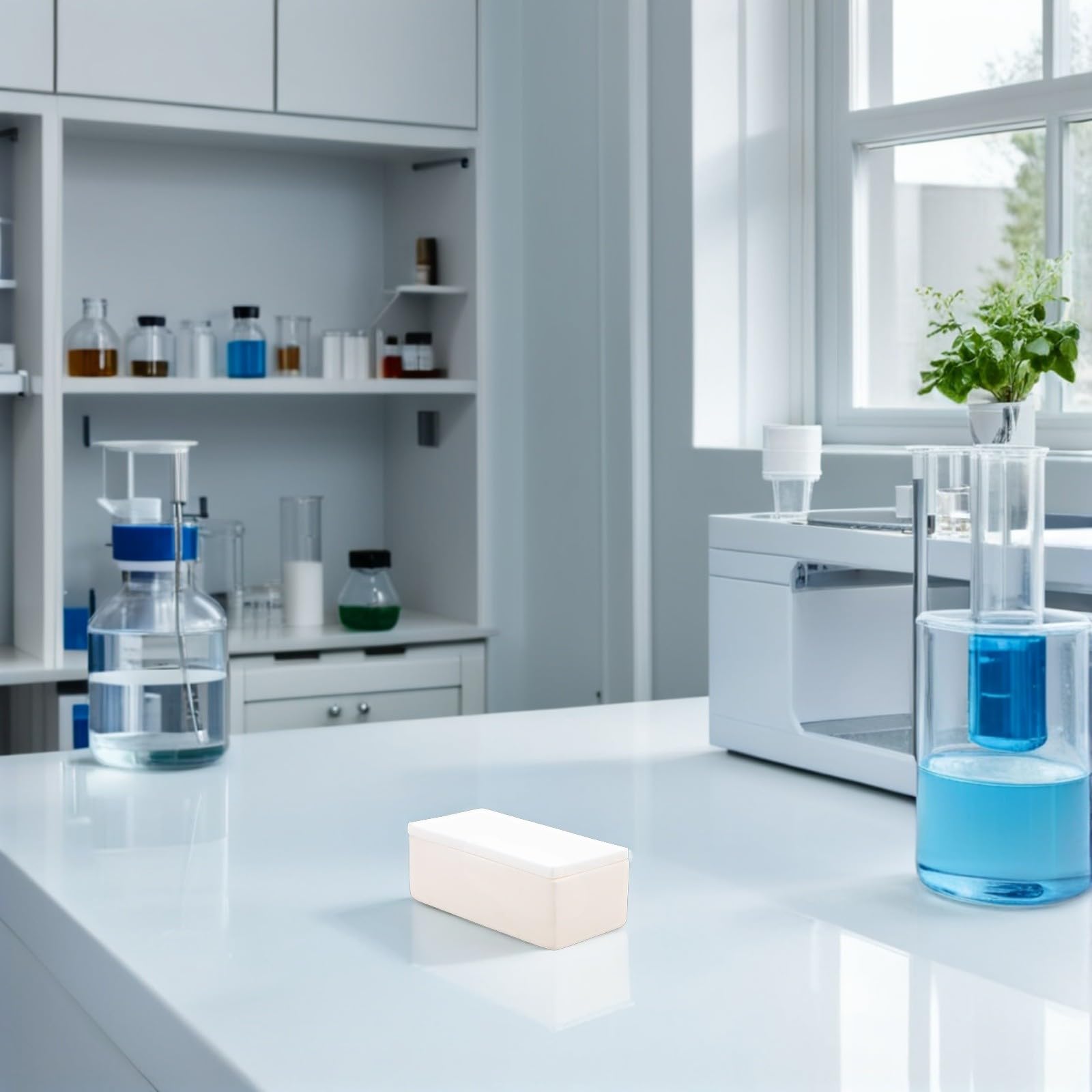 Crogiolo in Aluminia con Coperchio, Capacità Alta Resistenza al Calore e Conducibilità Termica, Stile Barca per Sperimentazioni di Laboratorio e Ricerca Scientifica